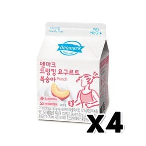 덴마크 드링킹 요구르트 복숭아 팩음료 275ml x 4개