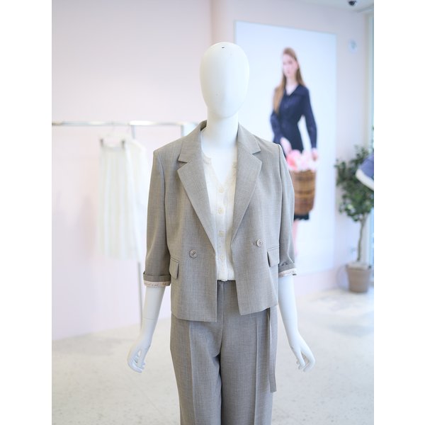 [여주점] 여성 레터링 7부소매 셋업 자켓 YW6MJ100