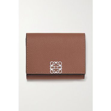 로에베 + Anagram Textured-leather Wallet 탠 브라운