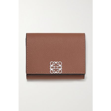 로에베 + Anagram Textured-leather Wallet 탠 브라운