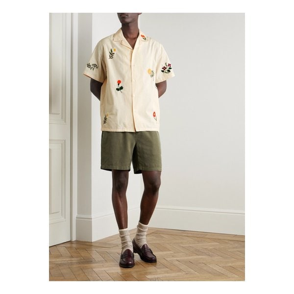 포르투기스 플란넬 독타운 스트레이트 레그 텐셀 드로우스트링 쇼츠 1647597357080493