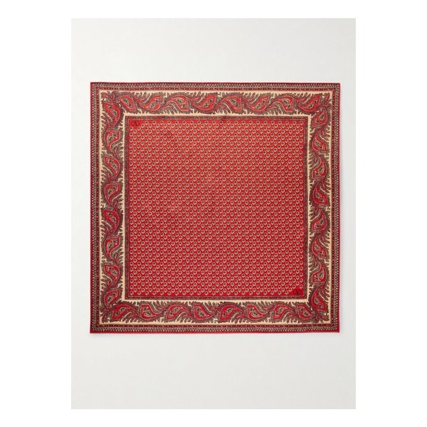 프린트 실크 트윌 스카프 레드 46376663162844851