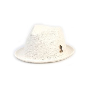 Punk Simple White Summer Fedora 여름페도라