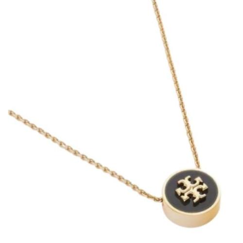토리버치 키라 에나멜 펜던트 네크리스 90549 720 Gold black