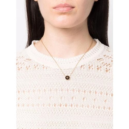 토리버치 키라 에나멜 펜던트 네크리스 90549 720 Gold black