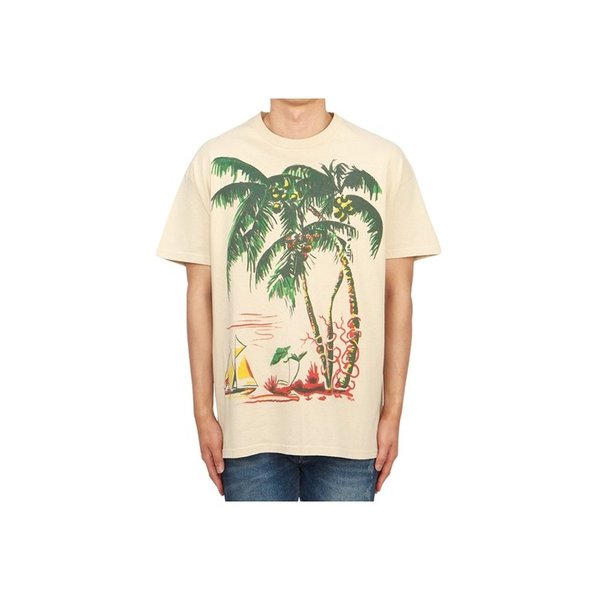 와일드동키 스크래치 남성 반팔티셔츠 T PALM STRON WASHED KHAKI M