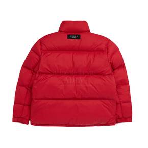 A LOGO EMBLEM PATCH SHORT PUFFER DOWN JACKET RED-A로고패치패딩