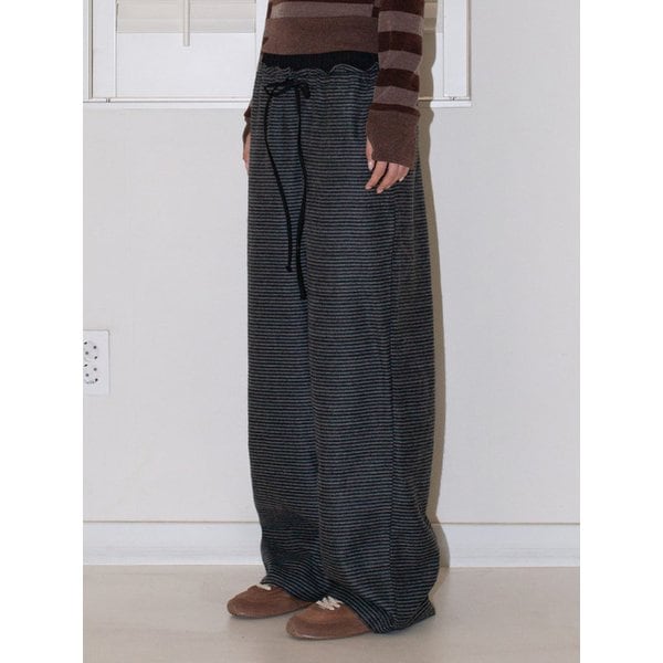 더블 레이어드 팬츠 - 블랙