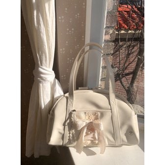 오부니 Daily ribbon gym bag_cream