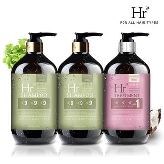 Hr24 단백질 대용량 두피 샴푸1000ml 2개 + 무실리콘 트리트먼트1000ml