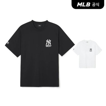 MLB [코리아공식]베이직 빅로고 기능성 오버핏 반팔 티셔츠 (2 COLOR)