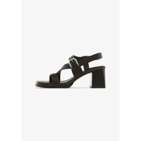 5065908 Massimo Dutti WITH BUCKLES - High heeled sandals dark brown