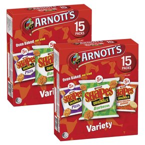 Arnotts 아노츠 쉐이프 버라이어티 팩 비스킷 375g 15개입 X 2팩