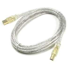 Coms USB A-B 케이블 3m 투명 GOLD