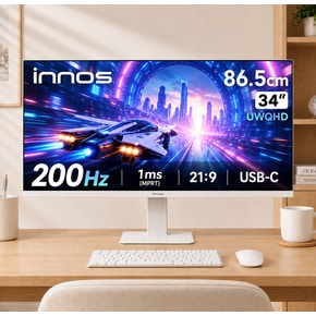 이노스 34WQ200M UWQHD IPS USB-C HDR Ai GEN 게이밍 멀티스탠드 모니터
