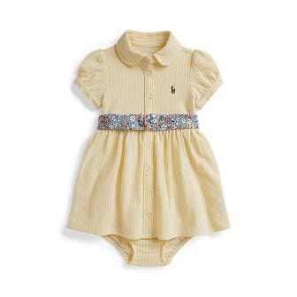 폴로 랄프 로렌 랄프 로렌 베이비 여아 벨트 옥스포드 메시 폴로 드레스 앤 블루머(CWPODRSF3D20736700)