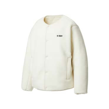 널디 리버시블 칼라리스 플리스 자켓 아이보리 PNEW24FJ0103