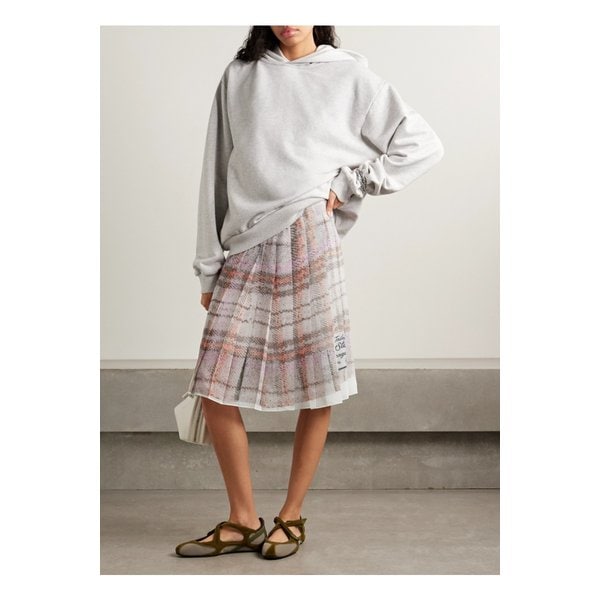 플리츠 프린트 크레이프 드 신 스커트 멀티컬러 46376663162871102