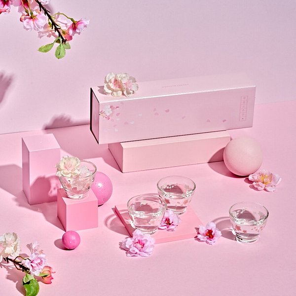 글라스락 벚꽃 소주잔