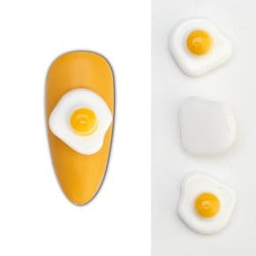 귀여운 달걀 써니사이드업 계란후라이 네일파츠