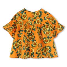 SUNFLOWER  플라워 반팔 블라우스(25SS_Z255AGB411_오렌지)