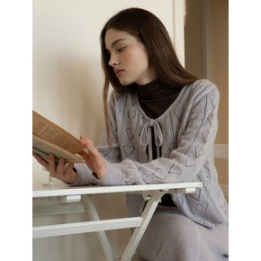 [2color][kidmohair] love tie knit cardigan 232
