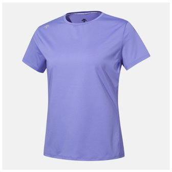 데상트 여성 에센셜 반팔 티셔츠 SP122TTS12PUR