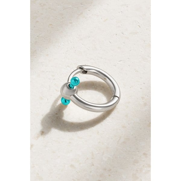 화이트 골드 싱글 후프 이어링 1647597304460753