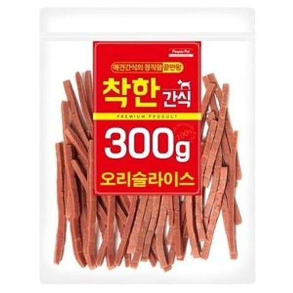 강아지간식 애견 수제간식 착한간식 오리스틱 300g