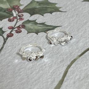 TRIPLE FLOWER SILVER 925 Ring earring 트리플플라워큐빅 러블리 원터치 실버 .._P417047852