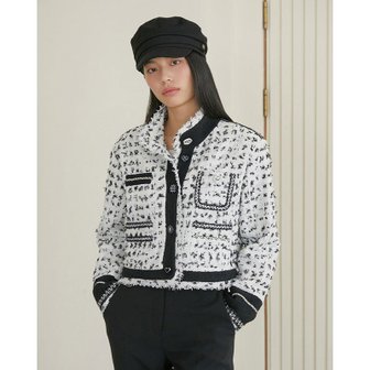 에고이스트 [시흥점] 여성 단추 포인트 하이넥 트위드 자켓  (ES1WJ661)