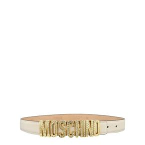 4679765 Moschino Crystal Embellished Logo Lettering Belt 78722657