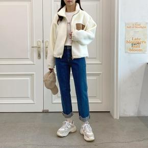여자 박시핏 코듀로이 덤블 뽀글이 점퍼