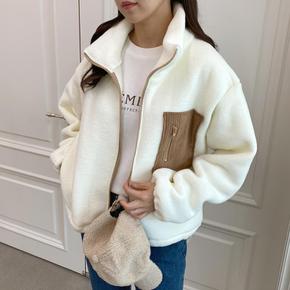 여자 박시핏 코듀로이 덤블 뽀글이 점퍼