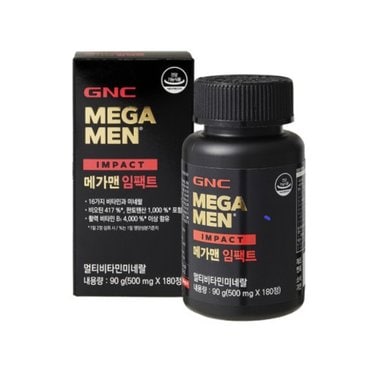 GNC 메가맨 임팩트 (180정) /남성 멀티비타민&미네랄