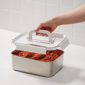 보관이 편리한 스텐 모듈러 밀폐용기 3.3L 화이트 J70N902107500