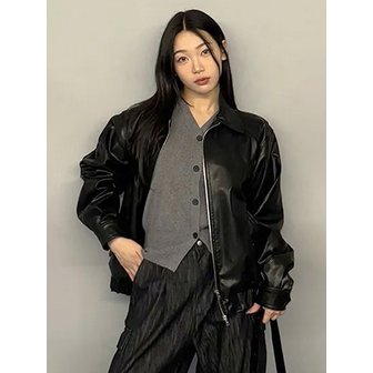 벤셔먼 블루종 레더 자켓 BOCJP392M