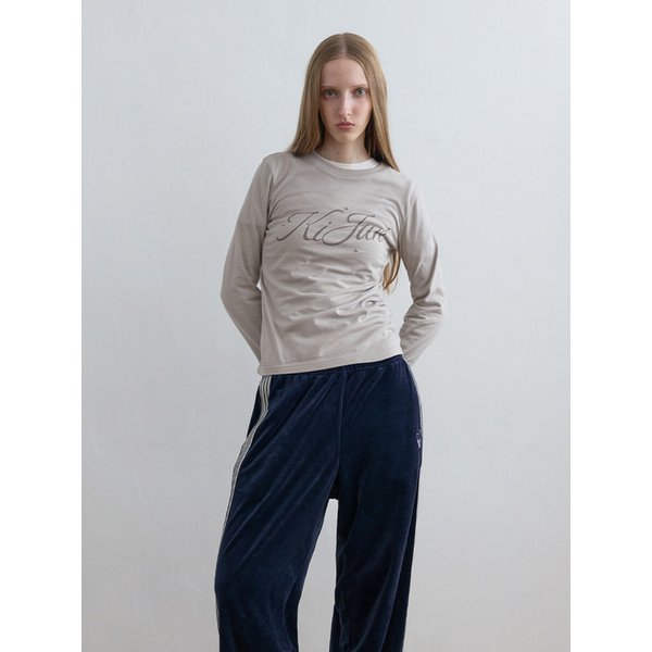 Logo Studded Tee Taupe