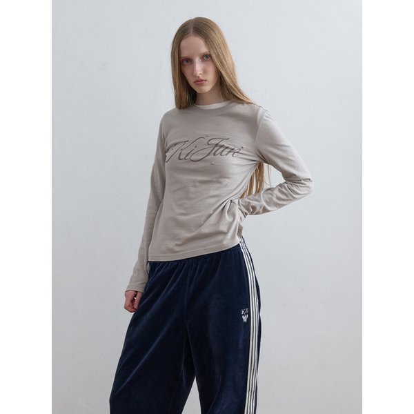 Logo Studded Tee Taupe