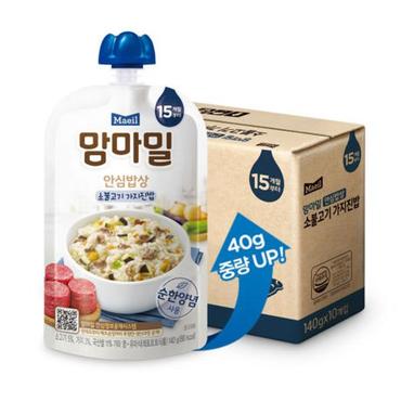 맘마밀 이유식 안심밥상 소불고기가지 140g 10팩 15개월 _P306942242