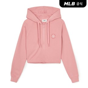 [코리아공식] [MLB] 여성 베이직 원형로고 크롭 후드집업 (3 COLOR)