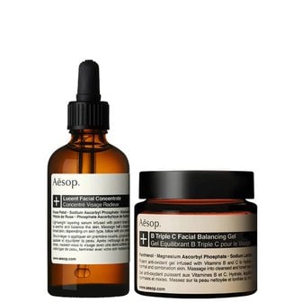  AESOP 이솝 루센트 콘센트레이트 앤 트리플 C 밸런싱 젤 60ml 듀오 세트