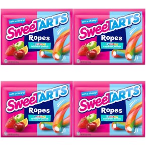 스윗타르트 트위스트 레인보우 펀치맛 로프 젤리 SweeTARTs Soft & Chewy Ropes 255g 4개