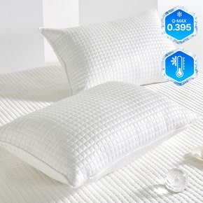 듀라쿨맥스 프리미엄 여름 접촉 냉감 베개커버 50x70 화이트 1장
