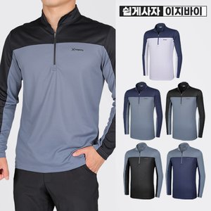 이지바이 온더락 봄 여름 남성 데일리 기능성 스포츠 긴팔 집업 등산 티셔츠(M5ST04)