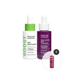 [모공케어세트](+립&바디밤 본품 증정)나이아신아마이드 부스터 앰플 20ml + 트리트먼트 20ml