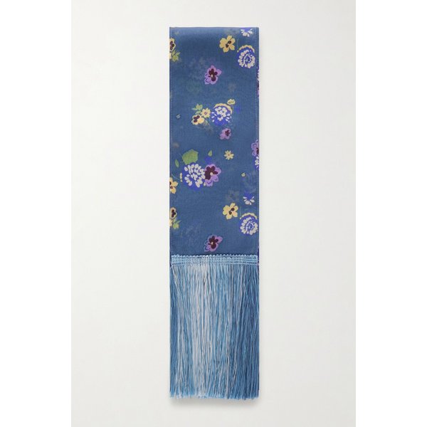 블루 프린지 트림 스카프 46376663163045597