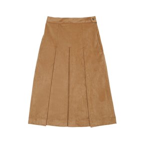 SUEDE PLEATS SKIRT