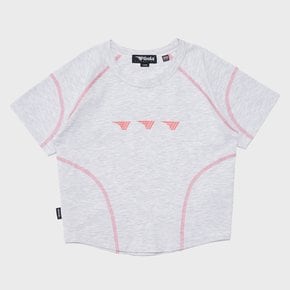 W STITCH POINT T-SHIRTS [LIGHT GRAY]