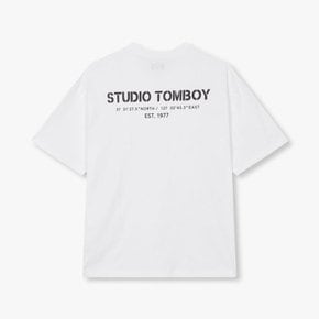 톰보이 백프린팅 로케이션 티셔츠 9154222415 WHITE